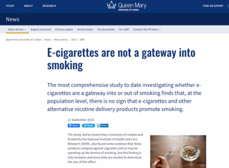 英国最新研究：推广电子烟能有效降低全···